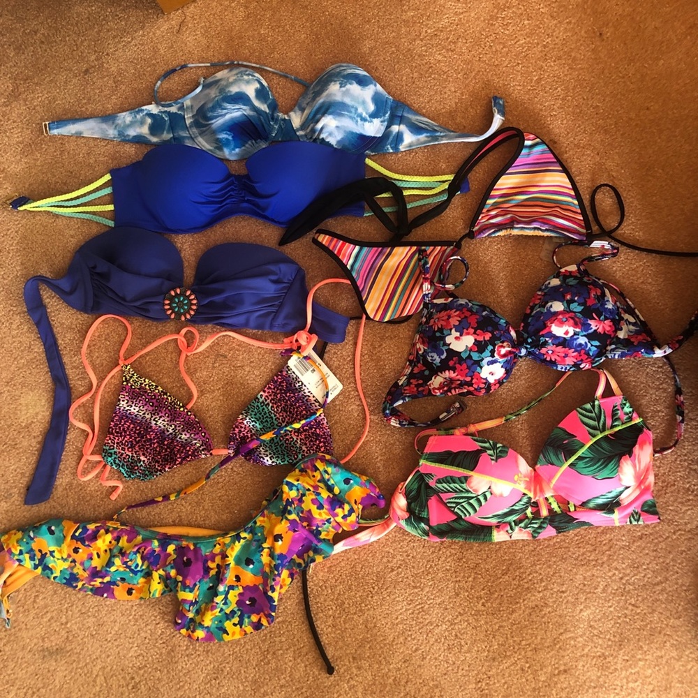 various bikini tops! xhilaration, vs, forever 21